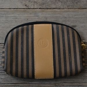 VINTAGE AUTHENTIC Fendi Striped Coin Purse